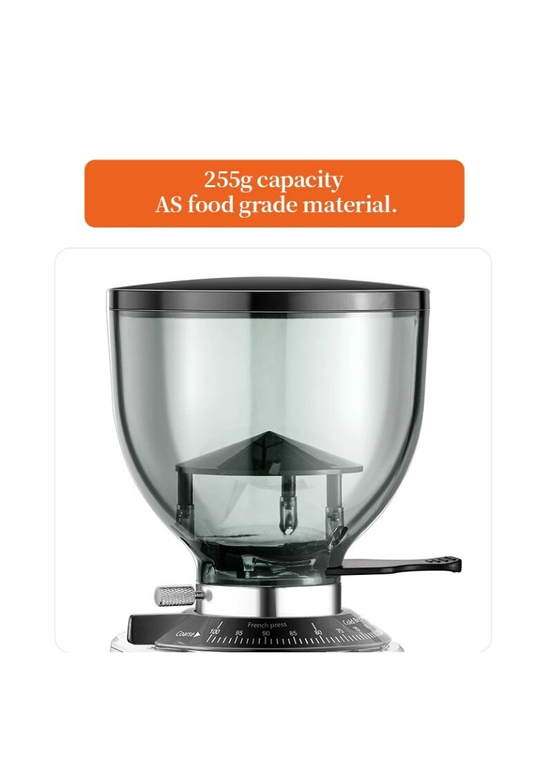 Professional Espresso Grinder Electric 64mm Stainless Steel Flat Burr Coffee Grinder