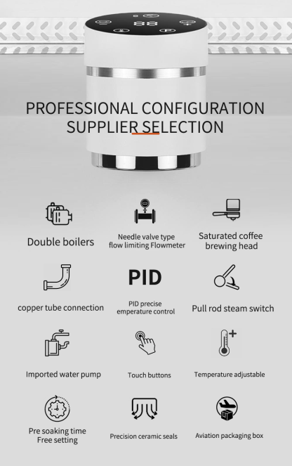 Hotsale Commercial Best Espresso Coffee Maker Homeuse Coffee Machine Semi-Automatic Italian Coffee Maker Black