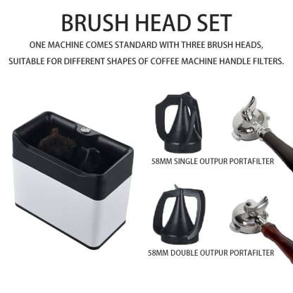 Professional Commercial Coffee Tools for Barista Electric Coffee Portafilter Cleaner No-wipe Automatic Coffee Grounds Knock Box