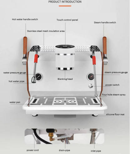 Programmable Espresso Coffee Maker Semi - Automatic Commercial Espresso Coffee Machine Italian Coffee Maker
