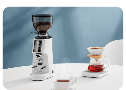64mm Stainless Steel Flat Burr Espresso Grinder Professional Electric Turkish Coffee Grinder With Press Air Jet