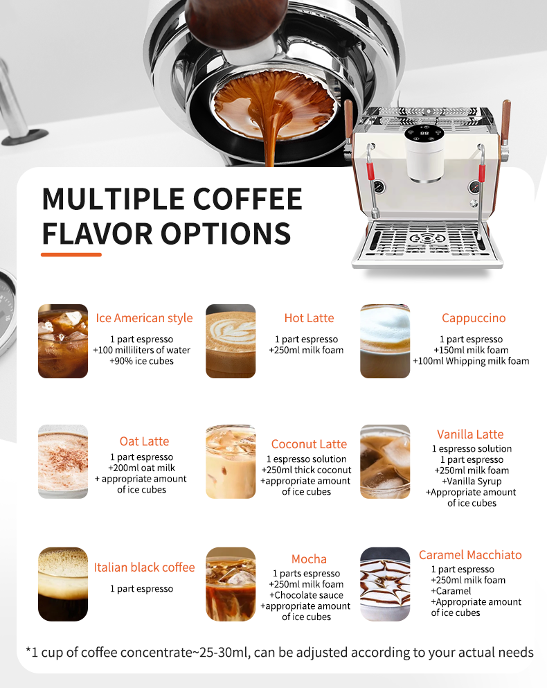Hotsale Commercial Best Espresso Coffee Maker Homeuse Coffee Machine Semi-Automatic Italian Coffee Maker Black