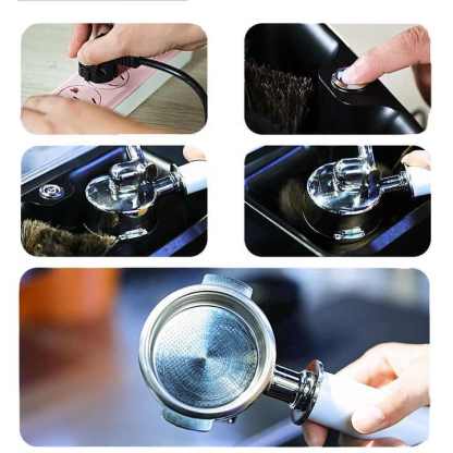 Professional Commercial Coffee Tools for Barista Electric Coffee Portafilter Cleaner No-wipe Automatic Coffee Grounds Knock Box
