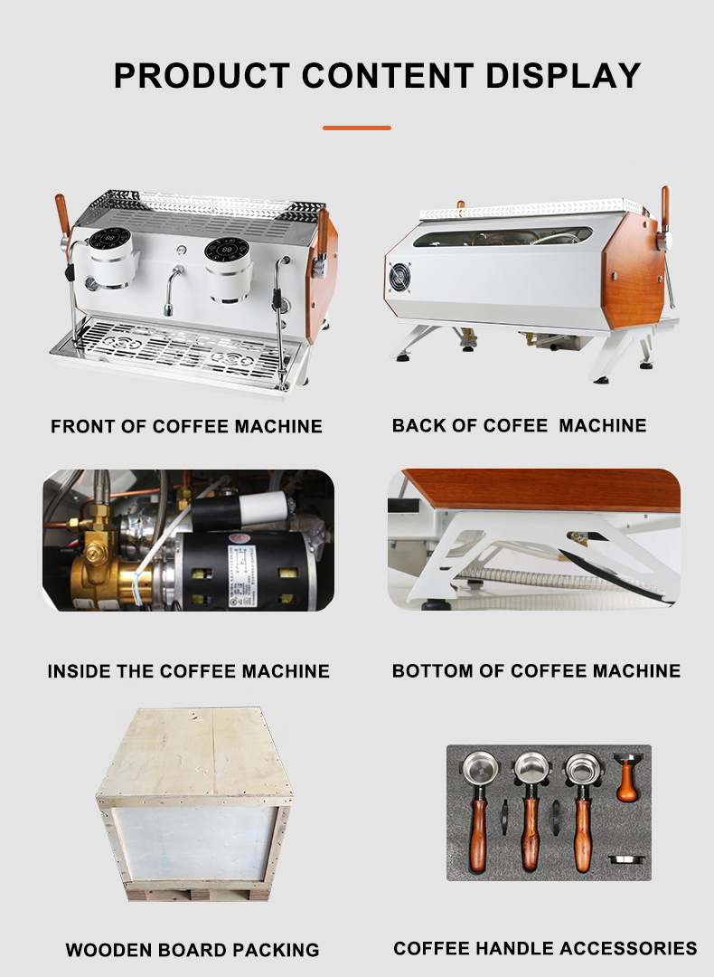 Commercial Double Group Espresso Coffee Machine 12L Triple Boilers Coffee Machine Cappuccino Coffee Maker Espresso Machine