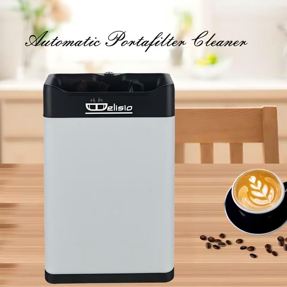 Commercial Espresso Coffee Machine Portafilter Cleaner Electric Automatic Cleaning Knock Box Large Capacity Coffee Grounds Collection Box
