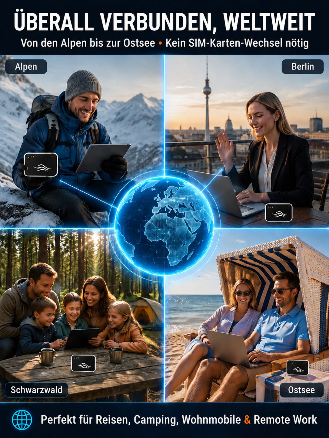 [Keine SIM-Karte & keine Konfiguration] Tragbares WLAN 🔥 Für immer 0 € Monatstarif! 🔥
