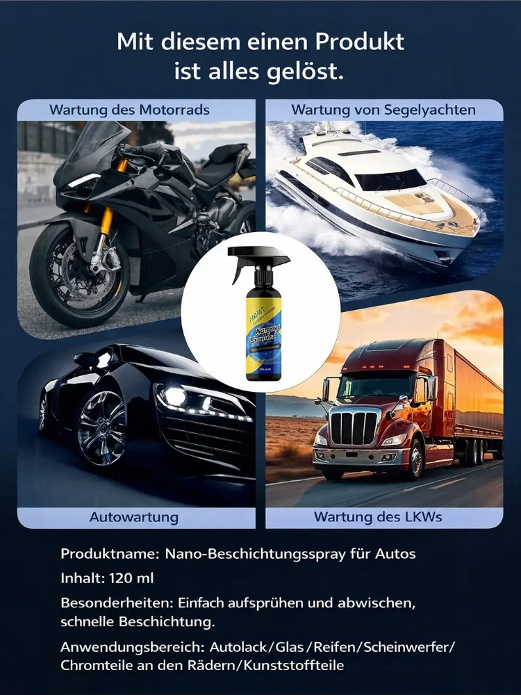 🚗8 Monate sauber – ohne Waschen! ⏱️Nur 15 Minuten Aufwand – wie neu in Rekordzeit! Autonano-Beschichtungsspray