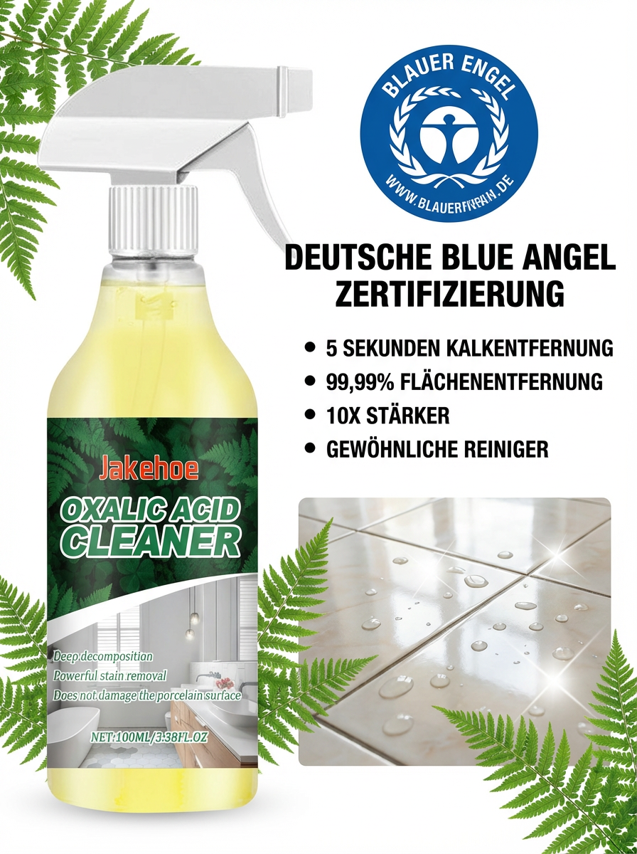✨Kein Schrubben mehr! 🧼Entfernt selbst 10 Jahre alten Kalk in nur 3 Sekunden! Oxalsäure Fleckenentferner
