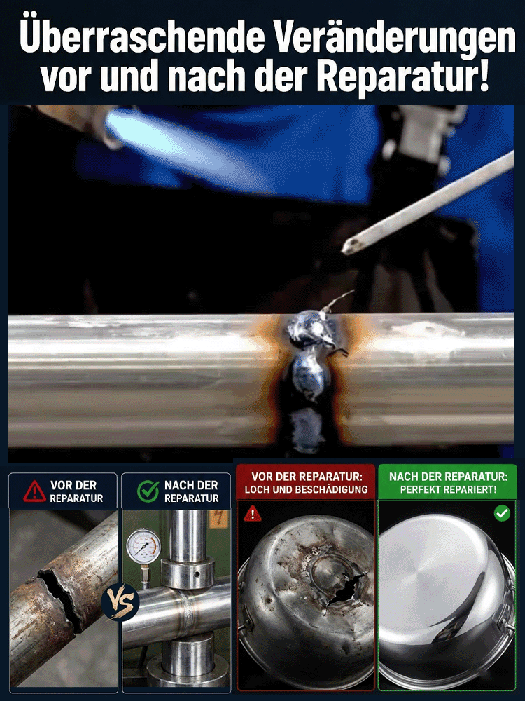 Keine Fachkenntnisse nötig - 🔥Schmelzen per Feuerzeug | Upgraded Version Versatile Reparatur Schweißleisten - Ein Stab für alle Metalle🔧
