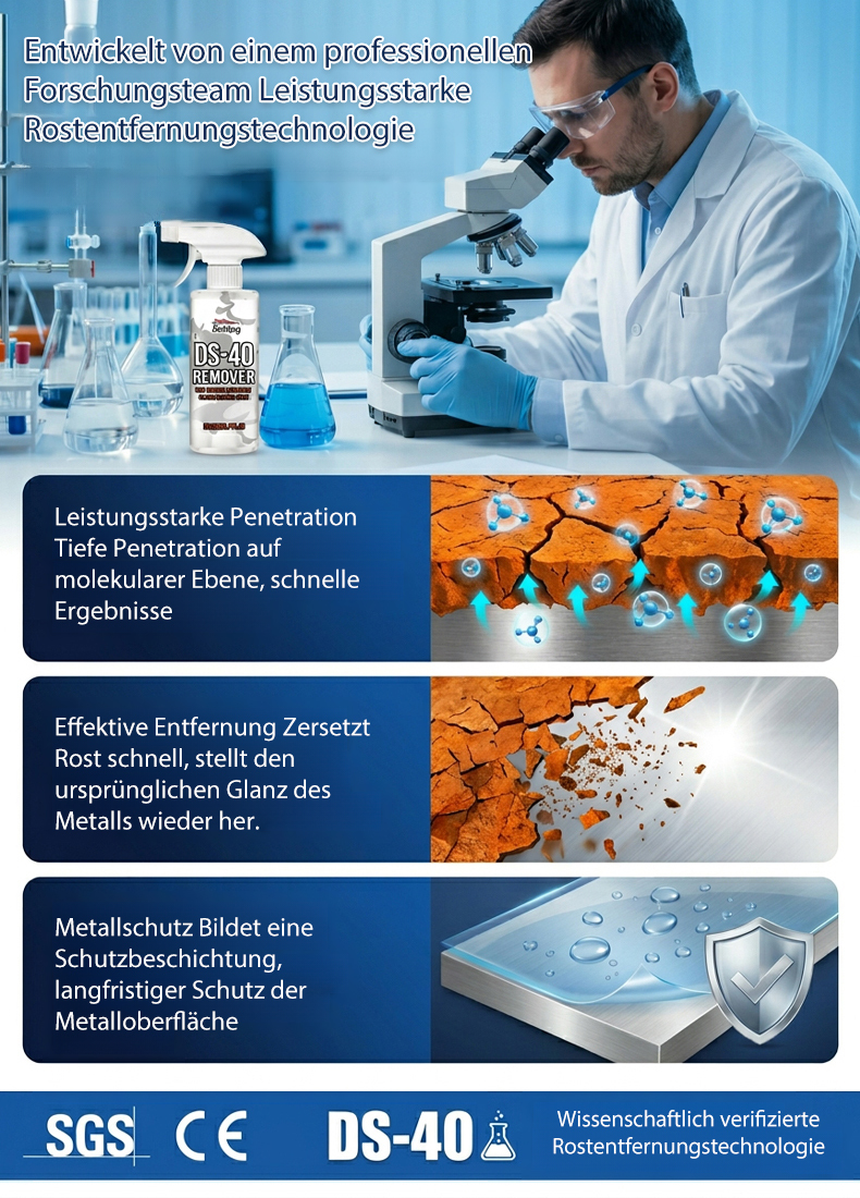 【Ohne Schleifen! Rostfrei in 3 Sekunden!】Multifunktionales Metall-Entrostungsspray💪