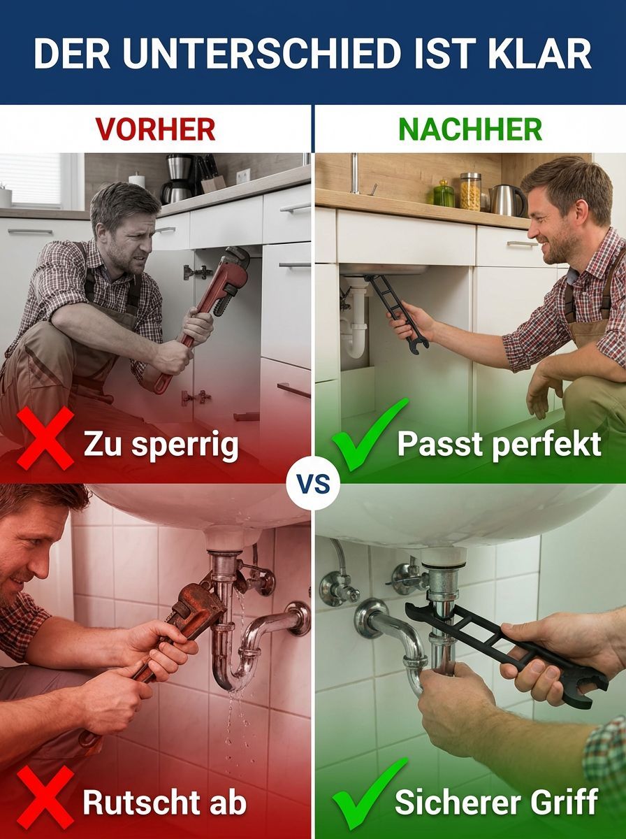 【Kein Werkzeugwechsel nötig】Mehrzweck-Waschbecken-Schlüssel | Lösen Sie Probleme in 3 Minuten statt 3 Stunden‼️
