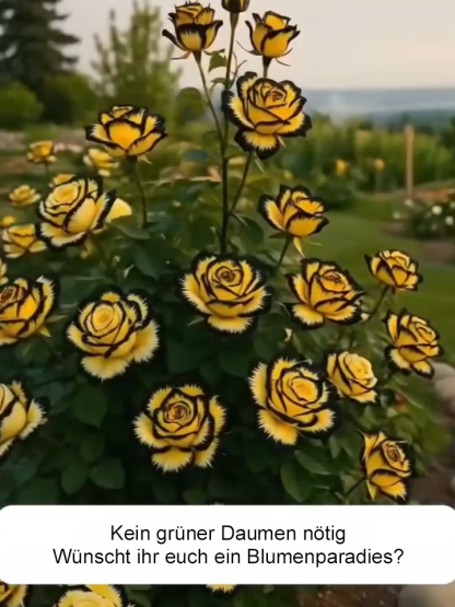 🌺Von der Saat zur Blütenwand in nur 4 Wochen! Mehrköpfige gepunktete Rosensamen | Winterhart & Immergrün ❄️ | Duftet intensiver als Rosen | 100% Anwachsgarantie ✅