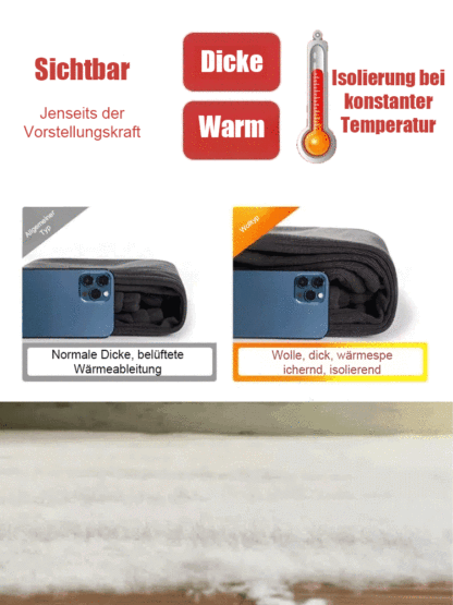 Extremwärme bis -40 °C: Innen mit feinster australischer Merino-Wolle – Elastische Cordhose mit Bund