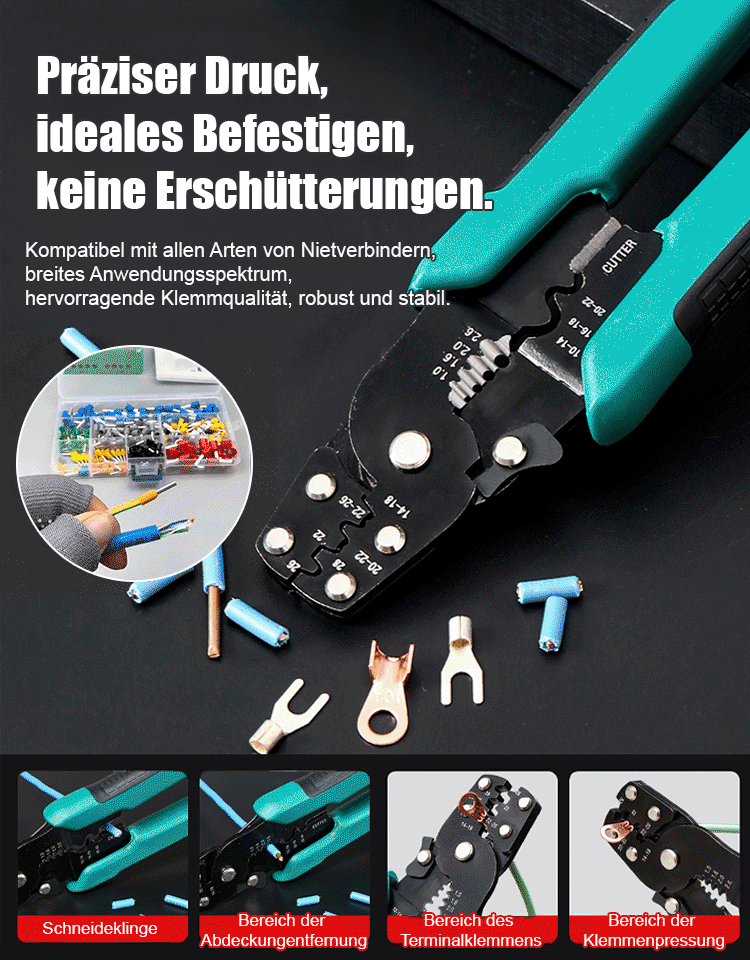 Alles in einer Box – für jede Anwendung【800 Stück】Kaufen Sie Kabelschuhe, erhalten Sie eine Zange gratis