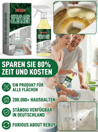 ✨Kein Schrubben mehr! 🧼Entfernt selbst 10 Jahre alten Kalk in nur 3 Sekunden! Oxalsäure Fleckenentferner