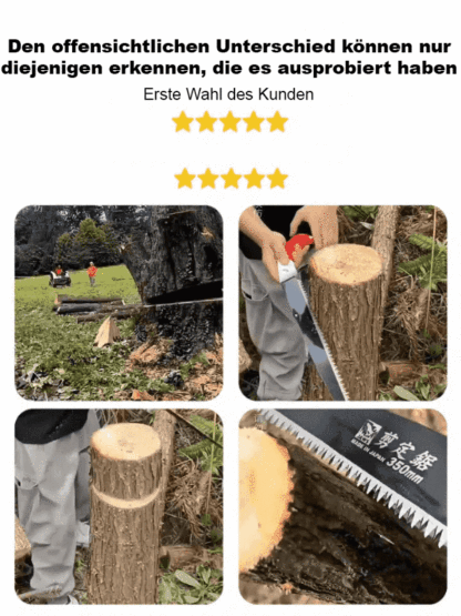 10-cm-Stamm in 1 Sekunde durchgesägt!【Holz sägen wie durch Schlamm】 Manganstahl-Gartenschere