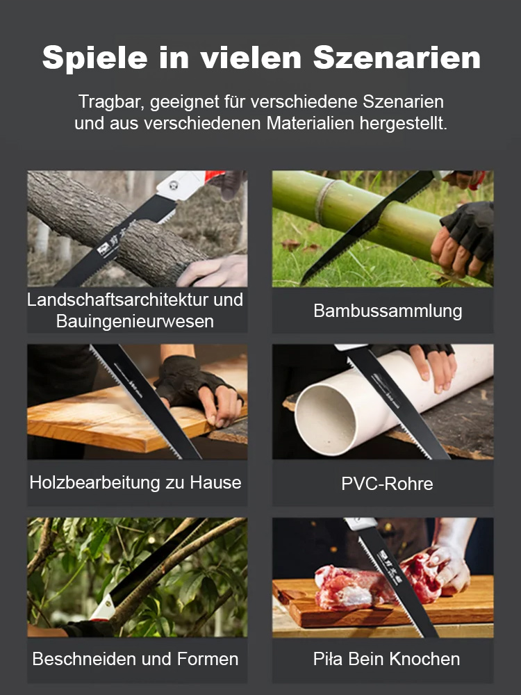 10-cm-Stamm in 1 Sekunde durchgesägt!【Holz sägen wie durch Schlamm】 Manganstahl-Gartenschere