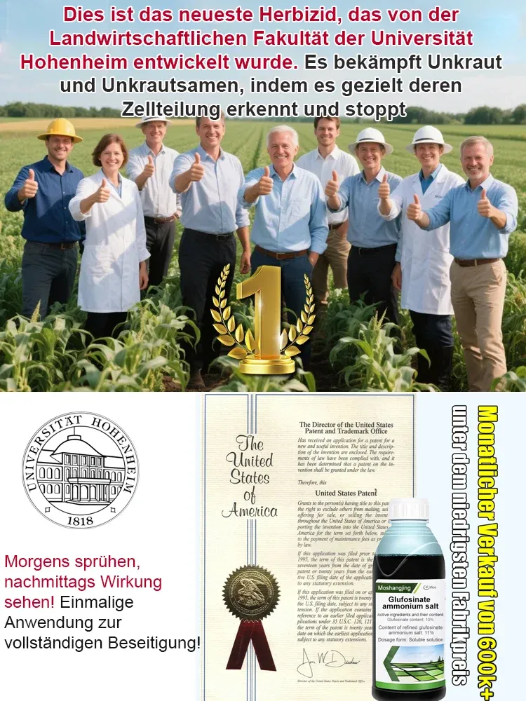 【100 Prozent Glyphosatfre】Hohenheim Forschungs-Bio-Unkrautvernichter✨Ein Jahr Schutz vor Unkraut✨