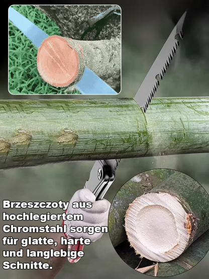 10-cm-Stamm in 1 Sekunde durchgesägt!【Holz sägen wie durch Schlamm】 Manganstahl-Gartenschere