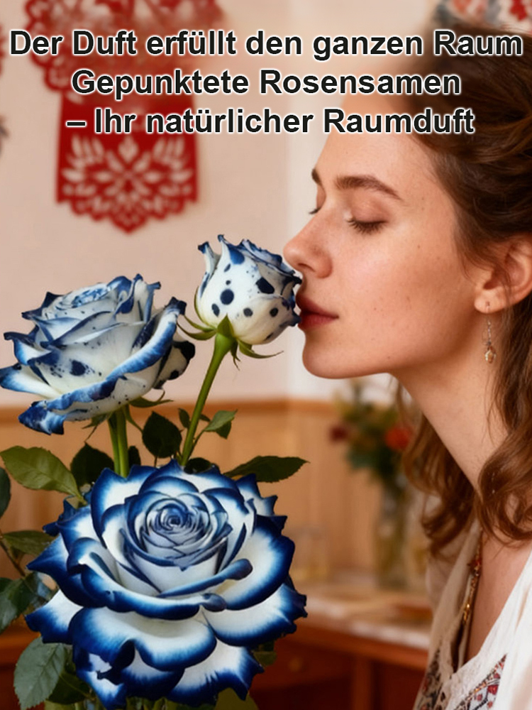 🌺Von der Saat zur Blütenwand in nur 4 Wochen! Mehrköpfige gepunktete Rosensamen | Winterhart & Immergrün ❄️ | Duftet intensiver als Rosen | 100% Anwachsgarantie ✅