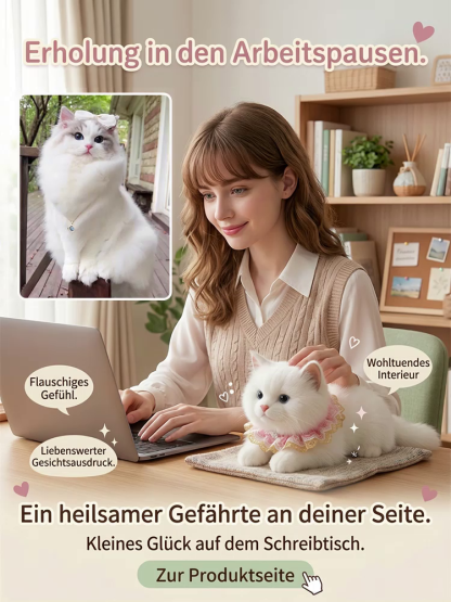 🔥 NEU: KI-Katze mit echtem Fell! Ragdoll-Katzen Plüschtier | 💖 24/7 Gesellschaft – nie wieder einsam! | ✅ Kein Katzenklo, kein Stress!