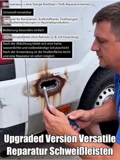 Keine Fachkenntnisse nötig - 🔥Schmelzen per Feuerzeug | Upgraded Version Versatile Reparatur Schweißleisten - Ein Stab für alle Metalle🔧