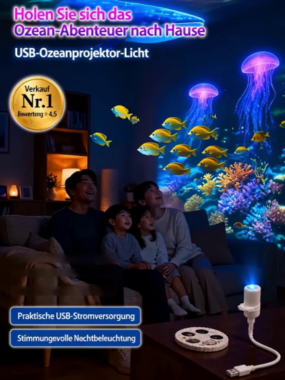 Comauo™ – Ocean & Galaxy Projektor: Ultra-HD 3D-Projektionstechnik für dein Zuhause & Auto – in nur 1 Sekunde ein echtes Aquarium!