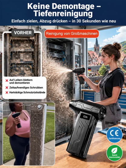 🌪️ 2-in-1 Power-Monster: Blasen & Saugen mit 32.000 Pa ❄️ Schnee & Eis schmelzen in nur 10 Sekunden (5000W / 55°C)