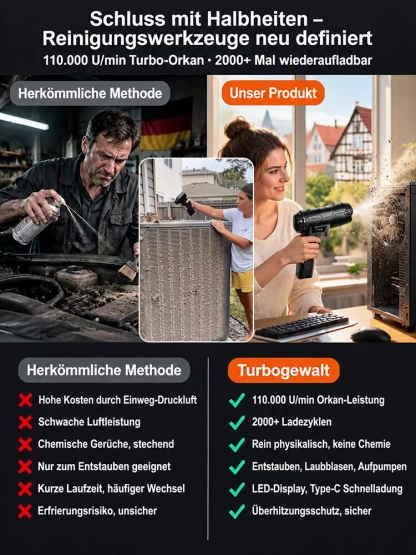 🌪️ 2-in-1 Power-Monster: Blasen & Saugen mit 32.000 Pa ❄️ Schnee & Eis schmelzen in nur 10 Sekunden (5000W / 55°C)