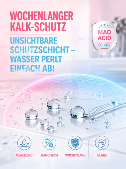 In 10 Sekunden strahlend sauber – Ganz ohne Schrubben! Multifunktionaler Badezimmer-Kalkreiniger-Spray