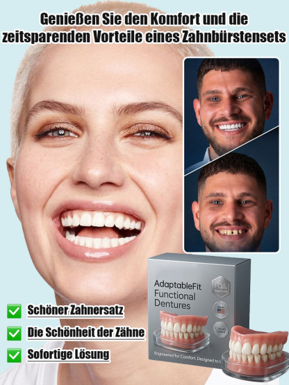 Kein Klebstoff erforderlich, Installation in 1 Sekunde. Bequemer Prothesen-Satz für optimale Gesichtsstütze, empfohlen von Experten