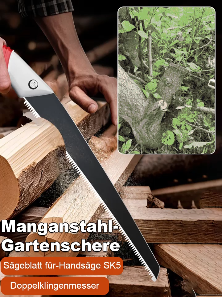 10-cm-Stamm in 1 Sekunde durchgesägt!【Holz sägen wie durch Schlamm】 Manganstahl-Gartenschere