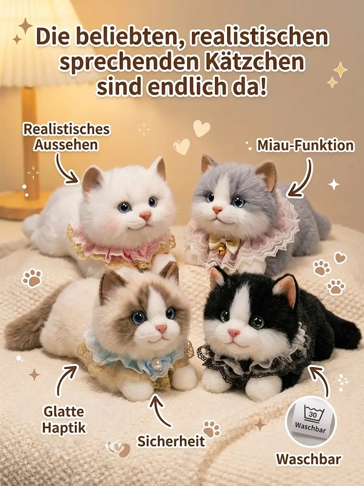 🔥 NEU: KI-Katze mit echtem Fell! Ragdoll-Katzen Plüschtier | 💖 24/7 Gesellschaft – nie wieder einsam! | ✅ Kein Katzenklo, kein Stress!