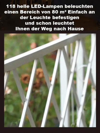 【Ganzjährig Gratis Licht】Solarbetriebene Sensor-Außenklemmlampe