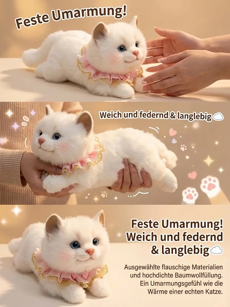 🔥 NEU: KI-Katze mit echtem Fell! Ragdoll-Katzen Plüschtier | 💖 24/7 Gesellschaft – nie wieder einsam! | ✅ Kein Katzenklo, kein Stress!