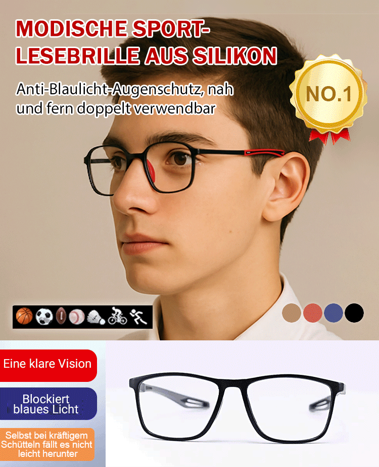 🚫Kein Sehtest mehr nötig!  Ultraleichte und bequeme Anti-Blaulicht-Brille für Presbyopie