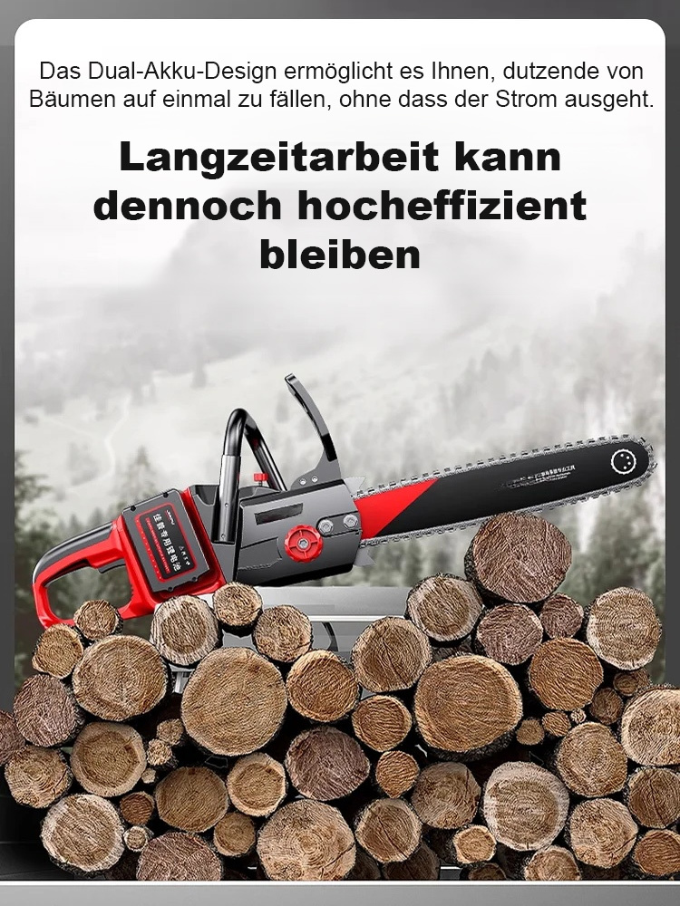 Durchtrennt 80-cm-Baumstämme in 3 Sekunden! Hochleistungs-Elektro-Kettensäge für Holzarbeiten