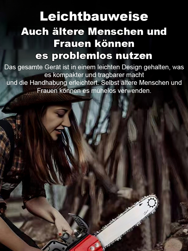 Durchtrennt 80-cm-Baumstämme in 3 Sekunden! Hochleistungs-Elektro-Kettensäge für Holzarbeiten