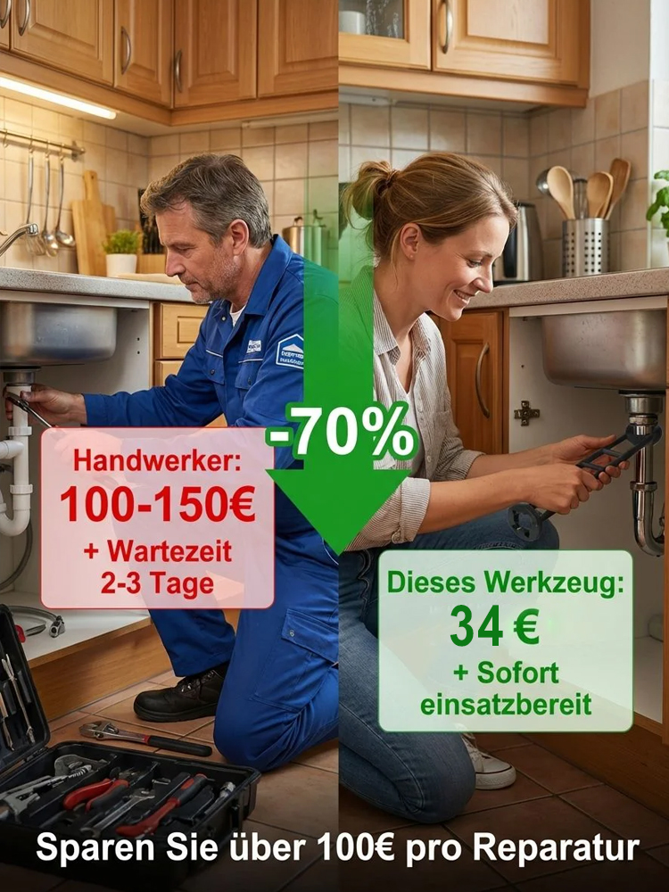 【Kein Werkzeugwechsel nötig】Mehrzweck-Waschbecken-Schlüssel | Lösen Sie Probleme in 3 Minuten statt 3 Stunden‼️