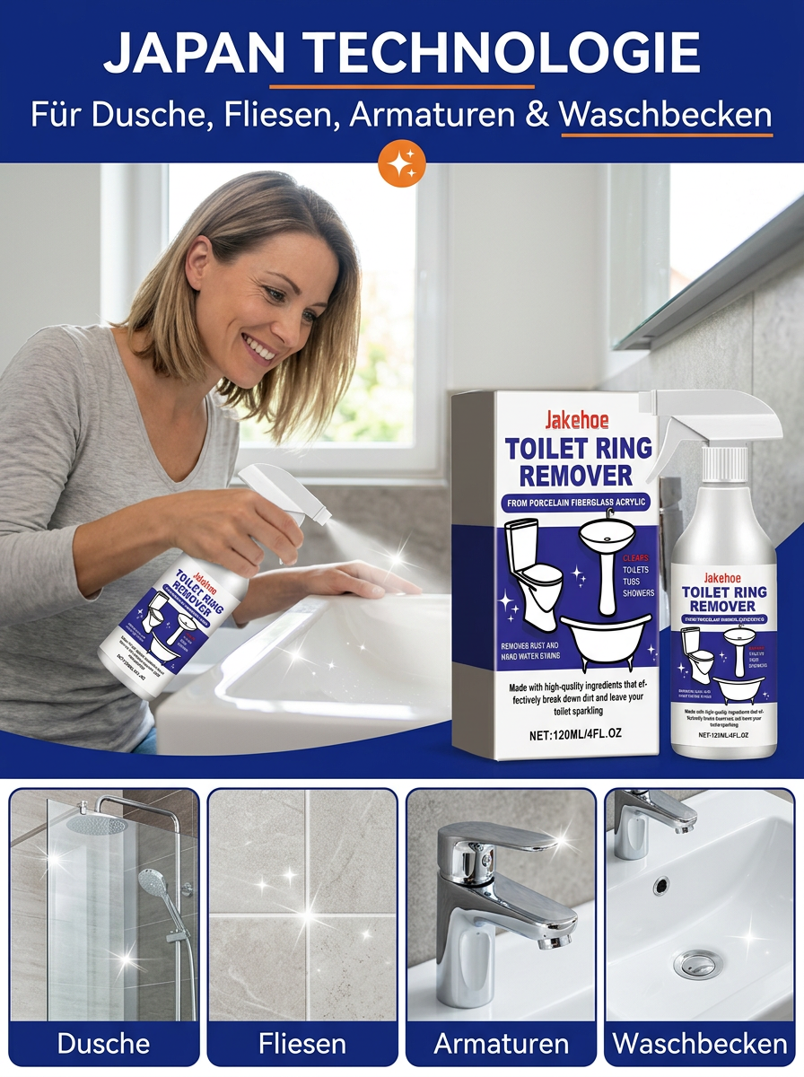 【⚡3 Sek. gegen 10 J. Kalk! 🧼Kein Schrubben mehr!】Badezimmerreiniger | ✅Rost, Schmutz und Schimmel – wirkt gegen alles!