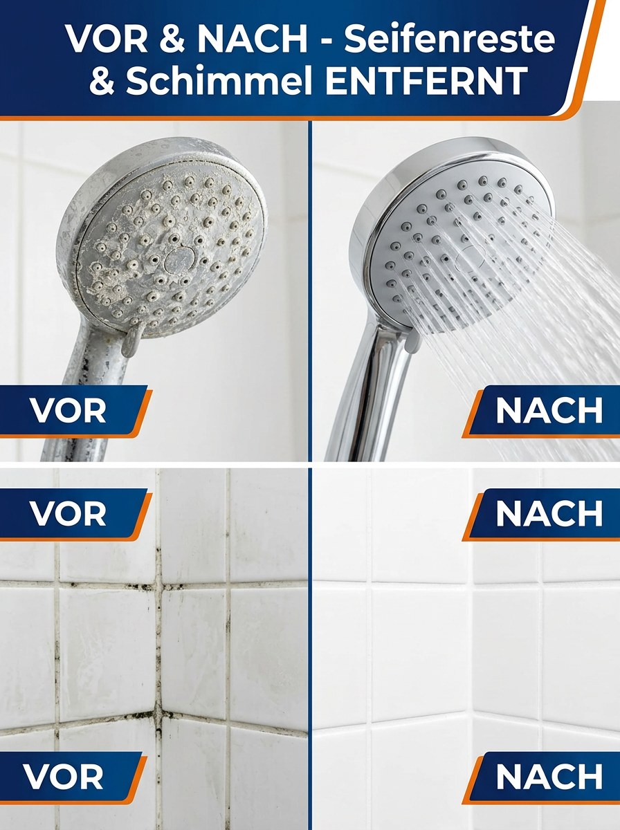 【⚡3 Sek. gegen 10 J. Kalk! 🧼Kein Schrubben mehr!】Badezimmerreiniger | ✅Rost, Schmutz und Schimmel – wirkt gegen alles!