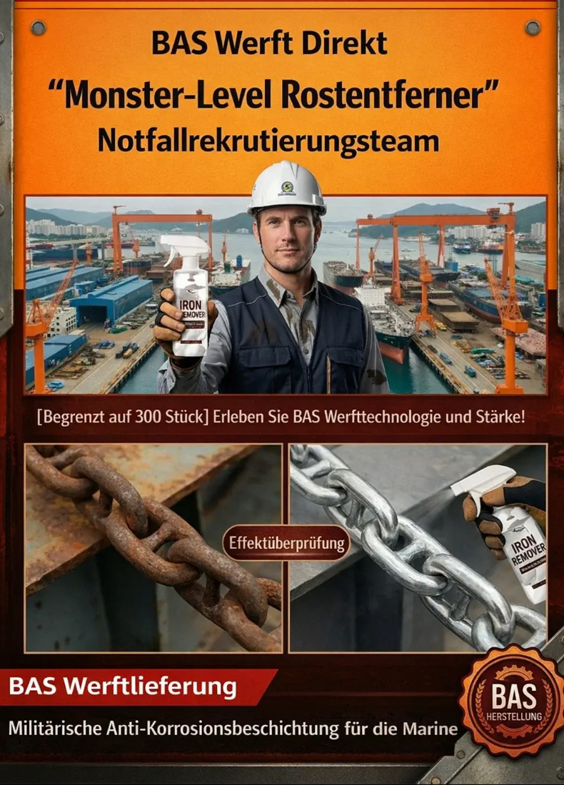 【Ohne Schleifen! Rostfrei in 3 Sekunden!】Multifunktionales Metall-Entrostungsspray💪