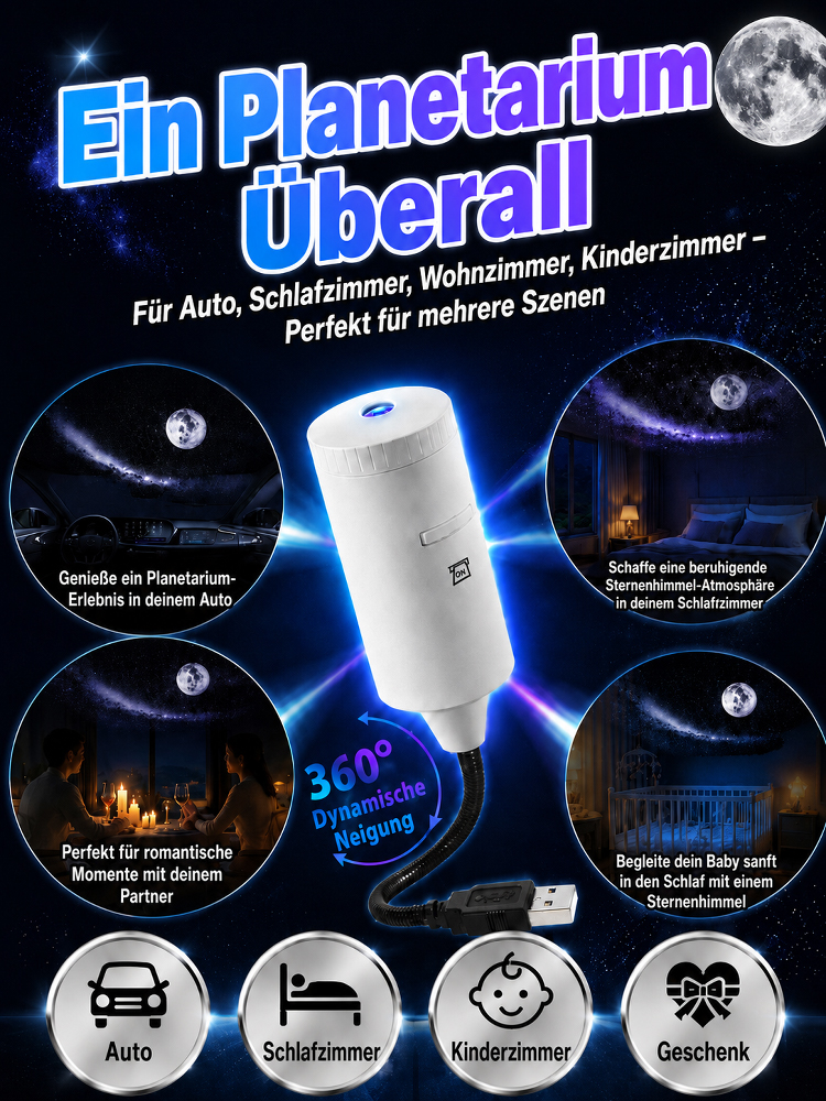 Comauo™ – Ocean & Galaxy Projektor: Ultra-HD 3D-Projektionstechnik für dein Zuhause & Auto – in nur 1 Sekunde ein echtes Aquarium!