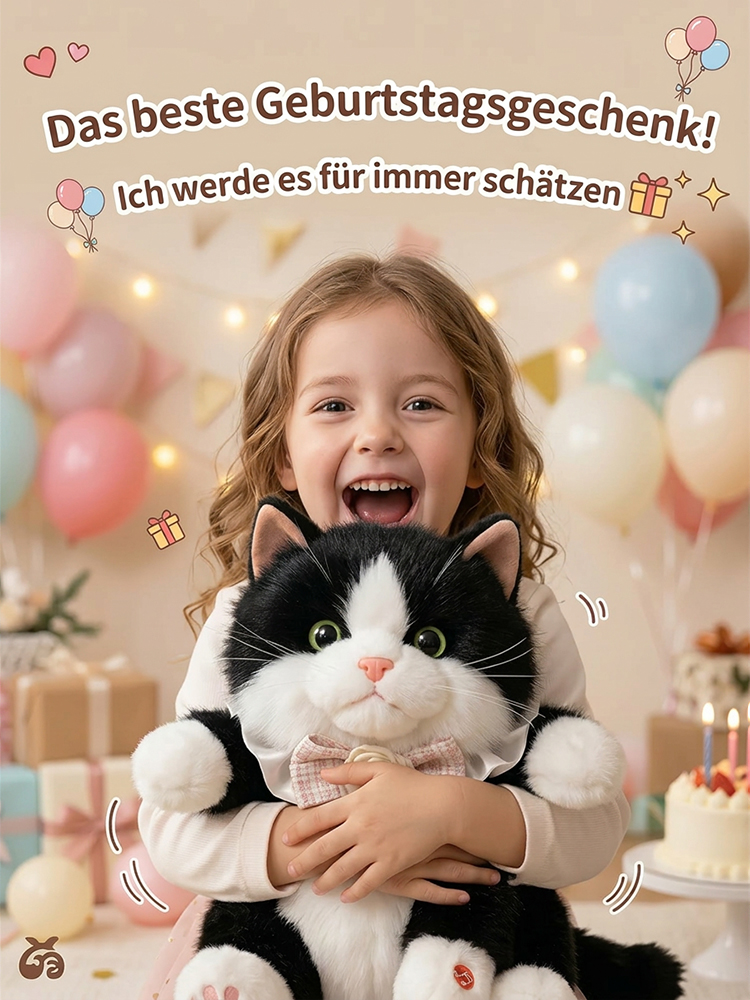 🔥 NEU: KI-Katze mit echtem Fell! Ragdoll-Katzen Plüschtier | 💖 24/7 Gesellschaft – nie wieder einsam! | ✅ Kein Katzenklo, kein Stress!