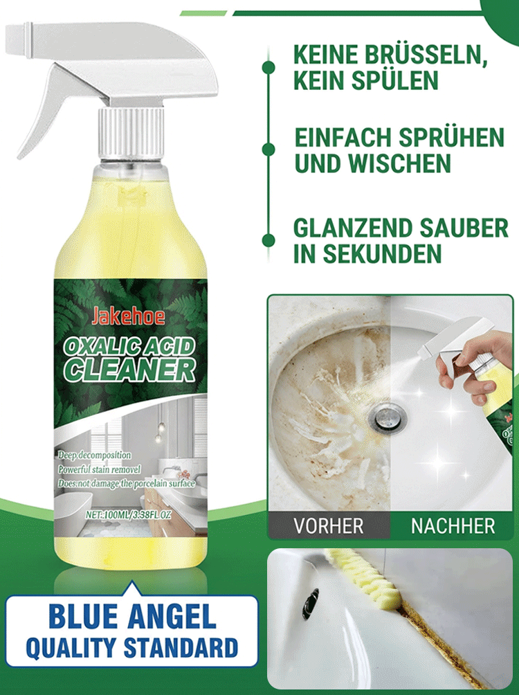 ✨Kein Schrubben mehr! 🧼Entfernt selbst 10 Jahre alten Kalk in nur 3 Sekunden! Oxalsäure Fleckenentferner