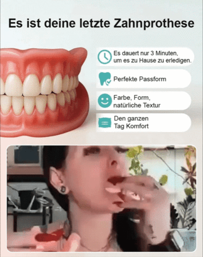 👍Für alle Zahntypen geeignet! Perfekte Passform in nur 1 Minuten. Zahnersatz-Veredelungsset für schöne Zähne