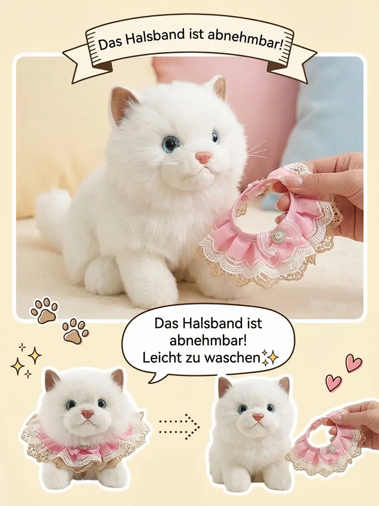 🔥 NEU: KI-Katze mit echtem Fell! Ragdoll-Katzen Plüschtier | 💖 24/7 Gesellschaft – nie wieder einsam! | ✅ Kein Katzenklo, kein Stress!