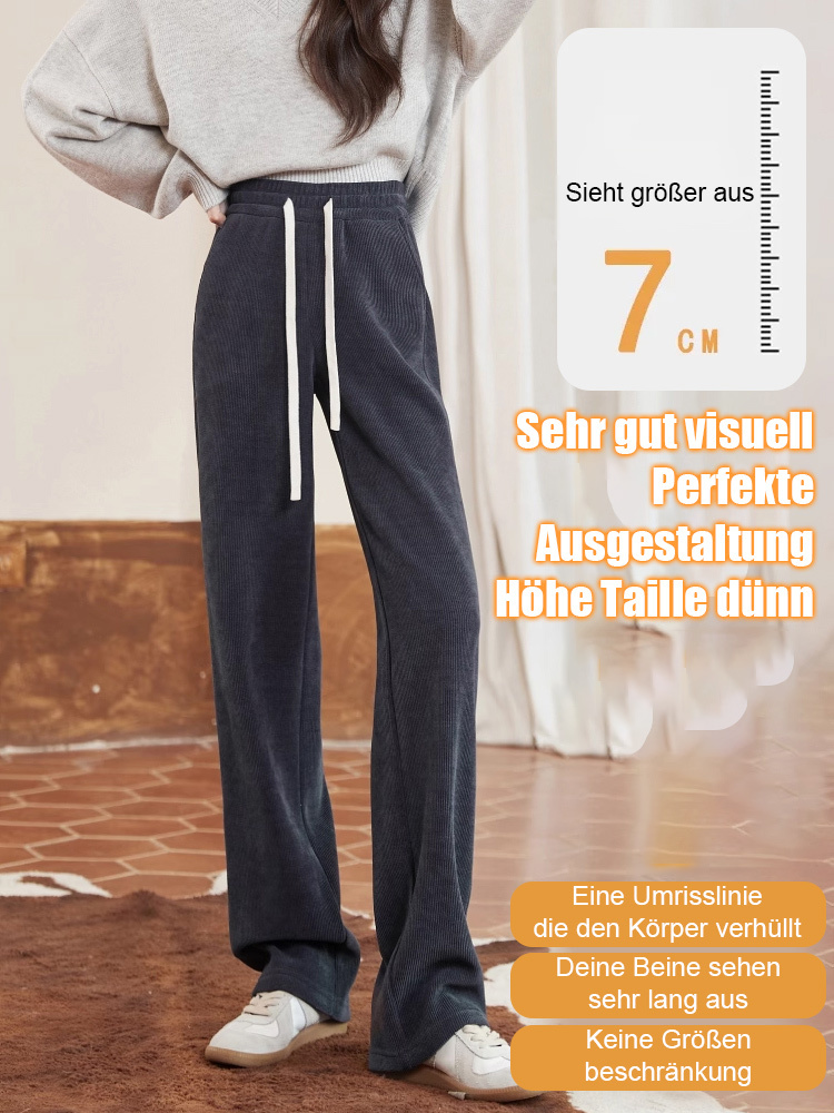 Extremwärme bis -40 °C: Innen mit feinster australischer Merino-Wolle – Elastische Cordhose mit Bund