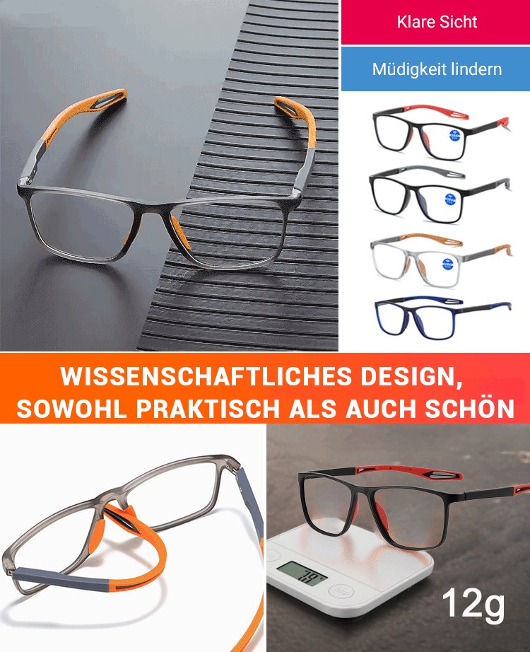 🚫Kein Sehtest mehr nötig!  Ultraleichte und bequeme Anti-Blaulicht-Brille für Presbyopie
