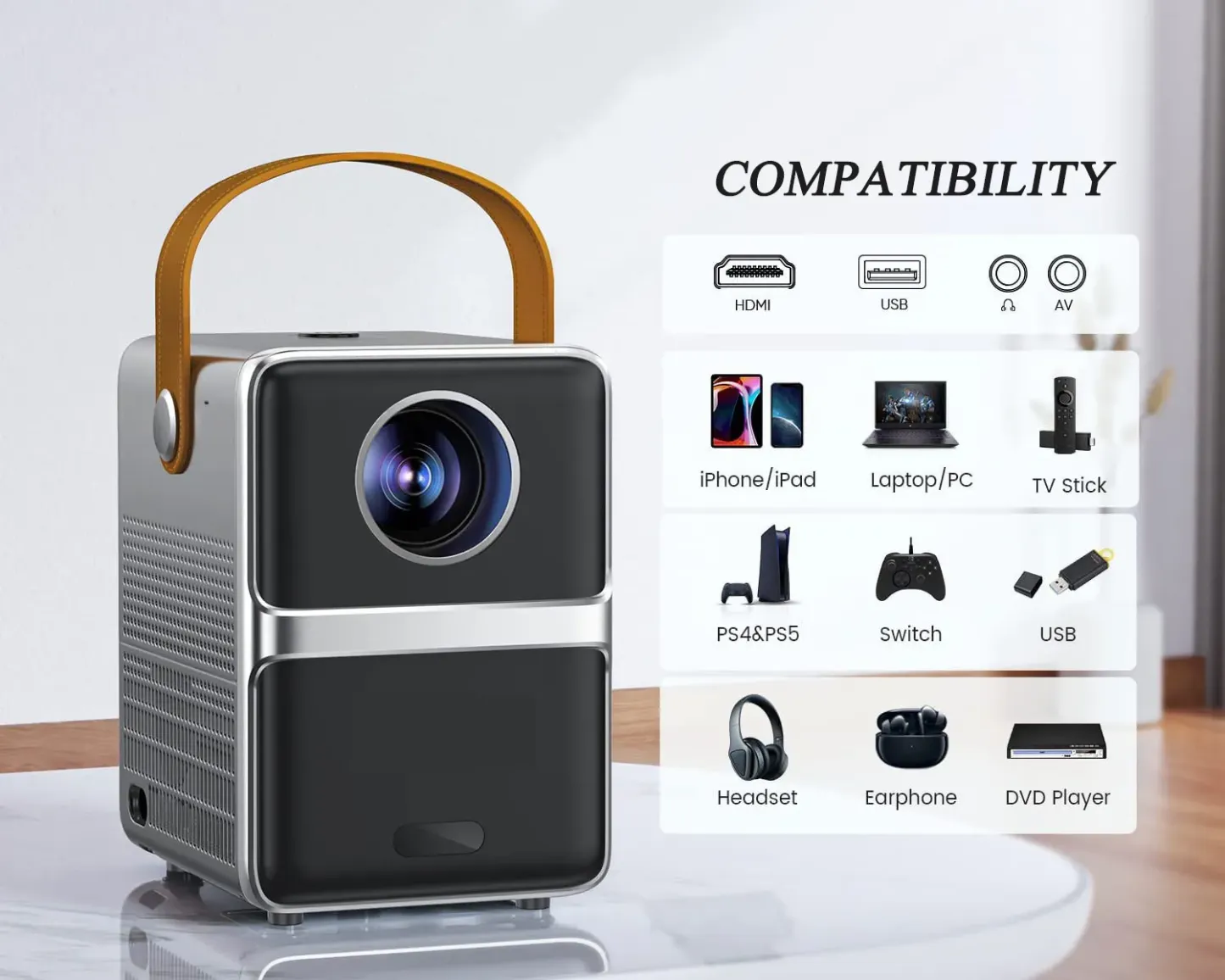 Full HD Portable Smart Projector